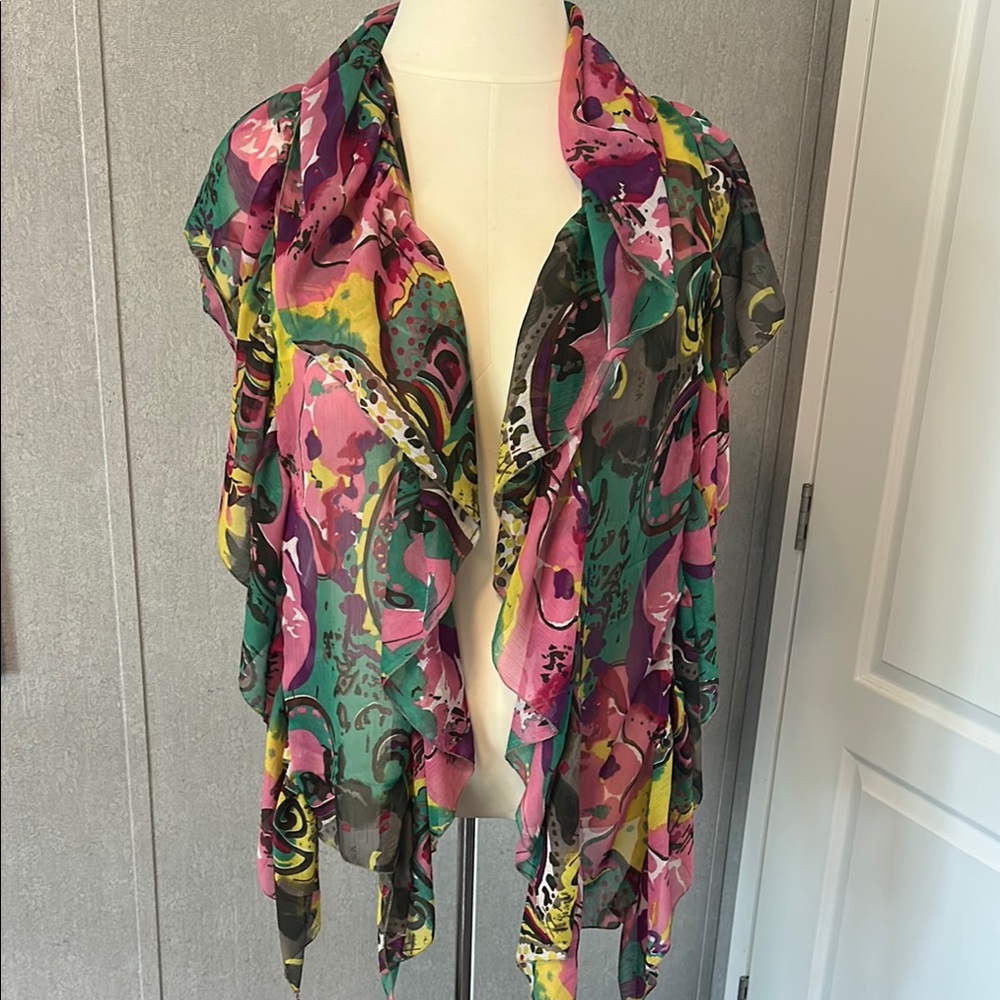 Vibrant Colorful  Abstract Scarf Wrap